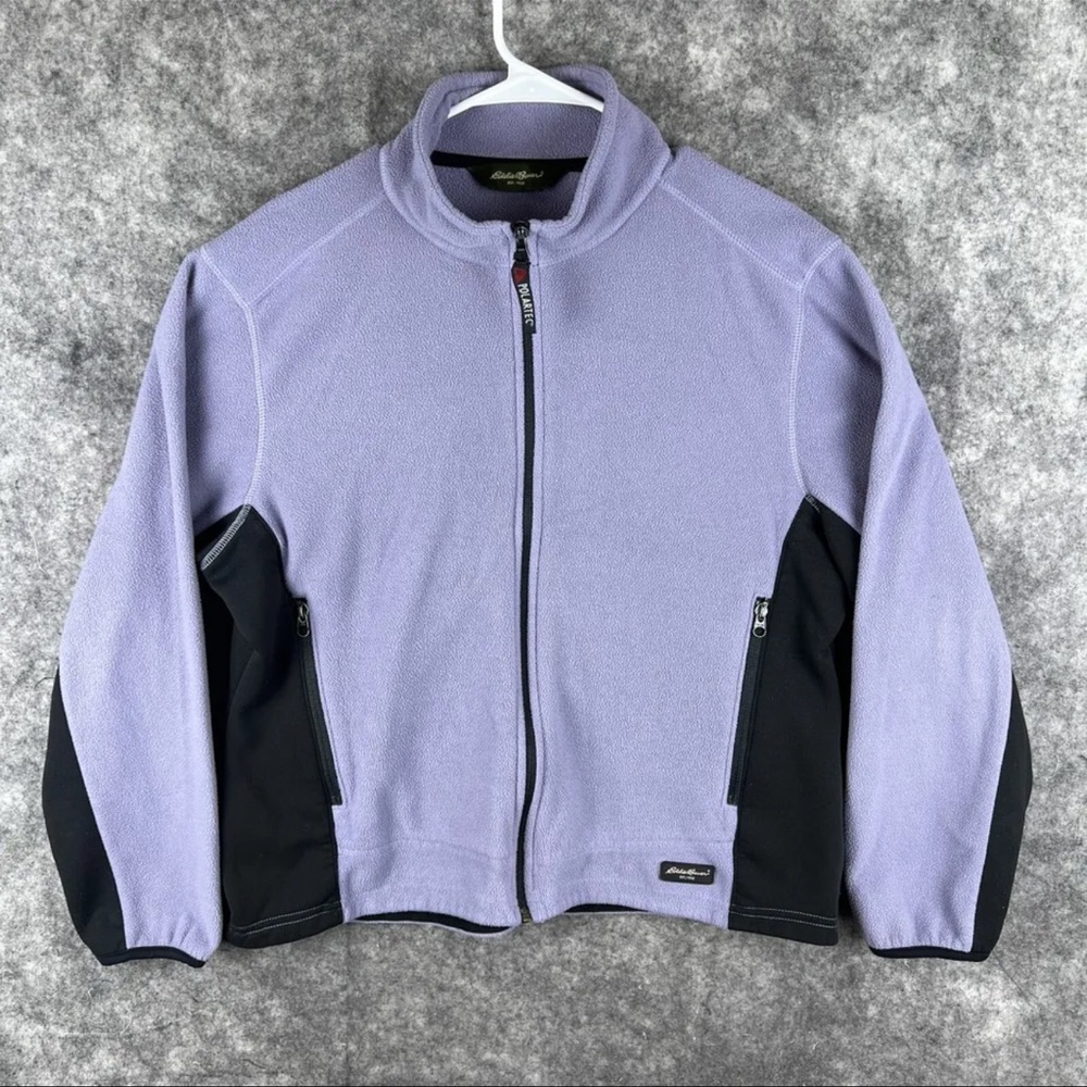 Eddie Bauer Jacket Womens Medium Purple Polartec Full Zip Fleece